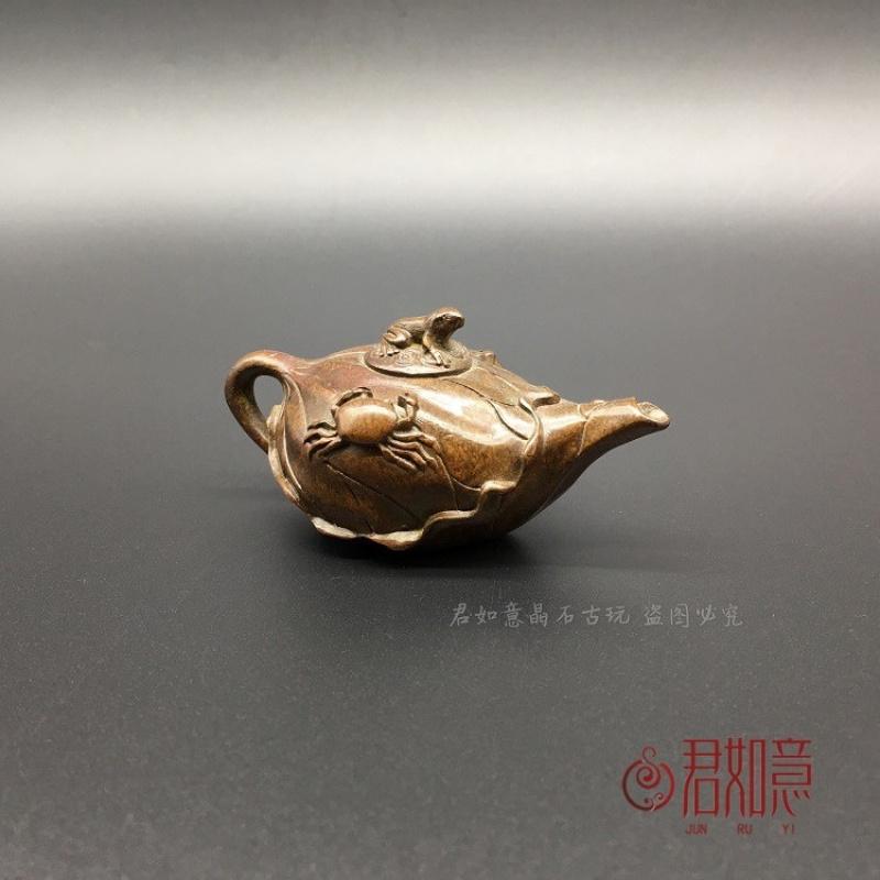 Мини-горшок Лягушка Краб Тыква Твердый Чайник Медный Чайный Питомец Чайник-котелок Украшение Медная Посуда Коллекция CHINA