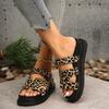 Mode Mode Nieuwe Sexy Luipaardprint Casual Platte Slippers Zomer Ronde Neus Lichtgewicht/elegant Antislip Slippers voor Dames