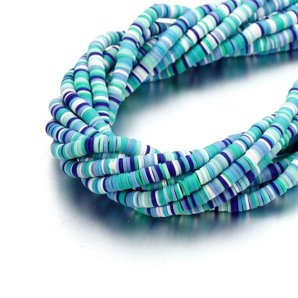 370Pcs/Lot 6mm Flat Round Polymer Clay Beads Chip Disk Loose Spacer Handmade Beads for DIY Jewelry Making Bracelet Necklace