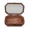 Handcrafted Solid Wood Storage Box with Elegant Begonia Flower Design