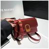 Textured small bag women's spring new simple shoulder high value versatile messenger small square bag