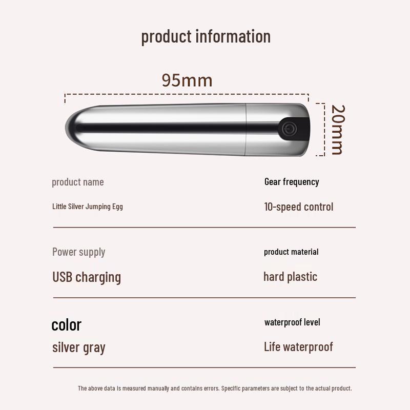 Deba Silver Mini Rechargeable Bullet Vibrator - Adult Flirtation & Massage Stick