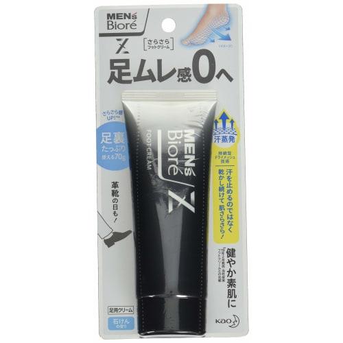 

Men s Biore Z Smooth Foot Cream, Soap Scent, 70g (Eliminates stuffiness and keeps feet dry all day long)