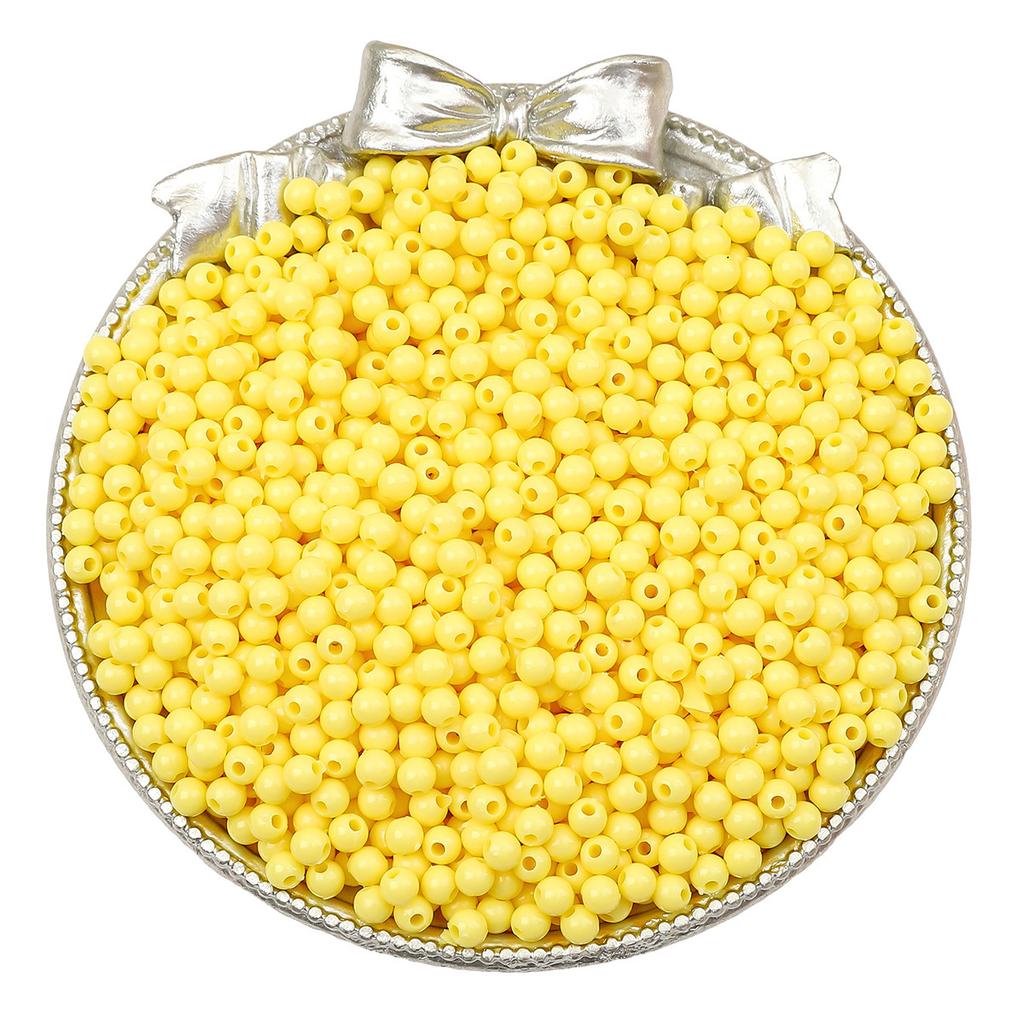 Ručně vyráběný náramek Korálky 3/4mm Akrylové Plné barvy Kulaté korálky Korálky Ručně vyráběné DIY Ruční korálkový náramek Volné korálky Šperkařské doplňky