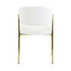 Dining Chair Set of 2 Modern Upholstered with Metal Frame, Ergonomic Backrest, Faux Leather Chair for Dining Room Living Room Kitchen - Chair Only