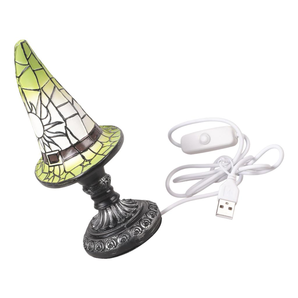 Creative Witch Hat USB Powered Table Lamp Handcrafted Halloween Decors Creative Wizard Hat Nightlight For Gift Giving