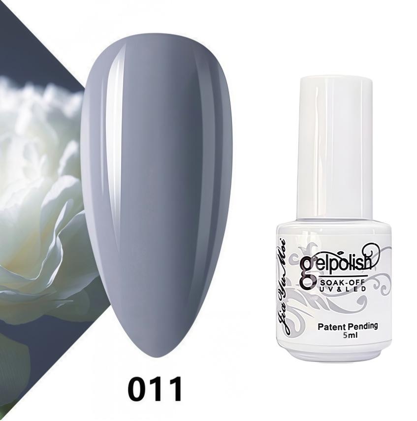 GELPOLISH Nail Art Set: Base, Top Coat, Transparent & White Gel Polishes