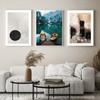 Nordic Stil Druck Berg See Boot Wand Kunst Bild Malerei Skandinavische Natur Landschaft Poster Moderne Wohnzimmer Dekor