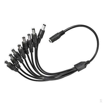 DC Strom 1 Buchse auf 8 Stecker Splitter Adapterkabel für LED-Streifenlichter CCTV-Kamera