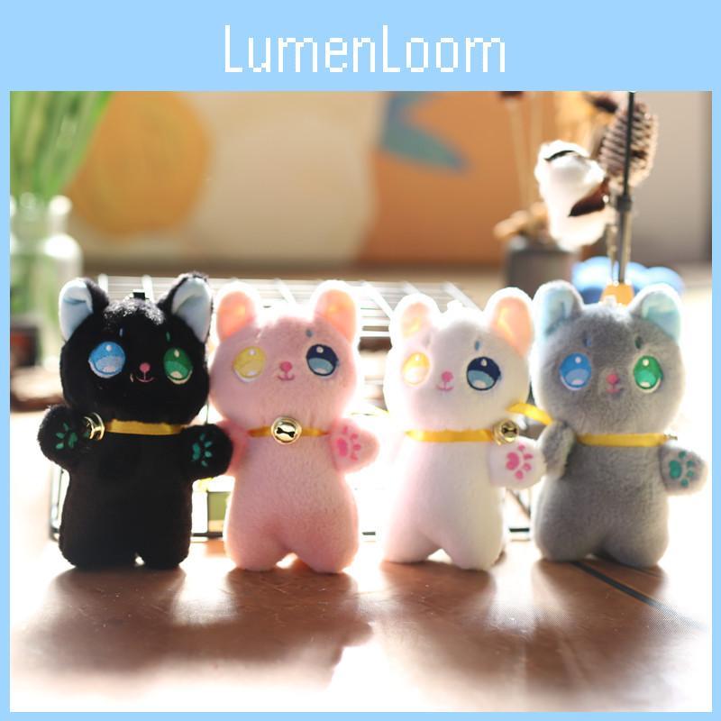 Adorable Plush Cat Keychain Soft Stuffed Animal Figure Cute Bag Charm Doll