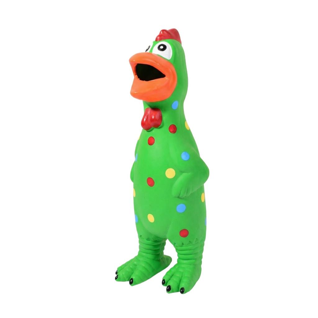 Pet Toy Spotted Latex Chicken Dog Squeaky Toy Interactive Stress Relief Screaming Chicken Dog Toy