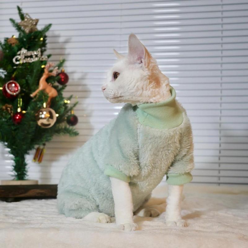 Cat Fleece Four-Legged Warm Winter Outfit Hairless Cats Soft Coral Velvet Pet Clothing