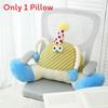 Cozy Monster Cartoon Plush Lumbar Pillow With Breathable Outer Cover For Girls Bedroom Lounge