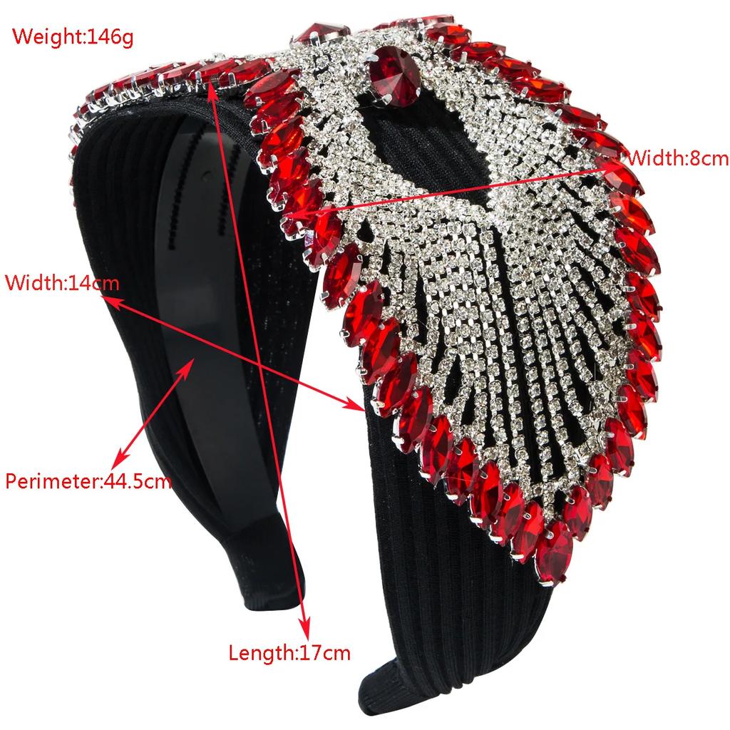 Industria Pesante Lusso Cerchietto con Catena di Diamanti Bordo Largo Accessori per Capelli Retrò Trend Lucido Accessori per Capelli da Ballo di Alta Gamma