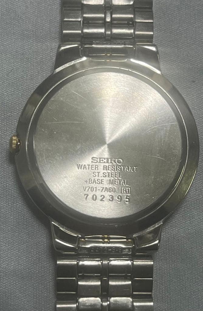 [USED] SEIKO V701-7A60 Stainless Steel Waterproof Watch