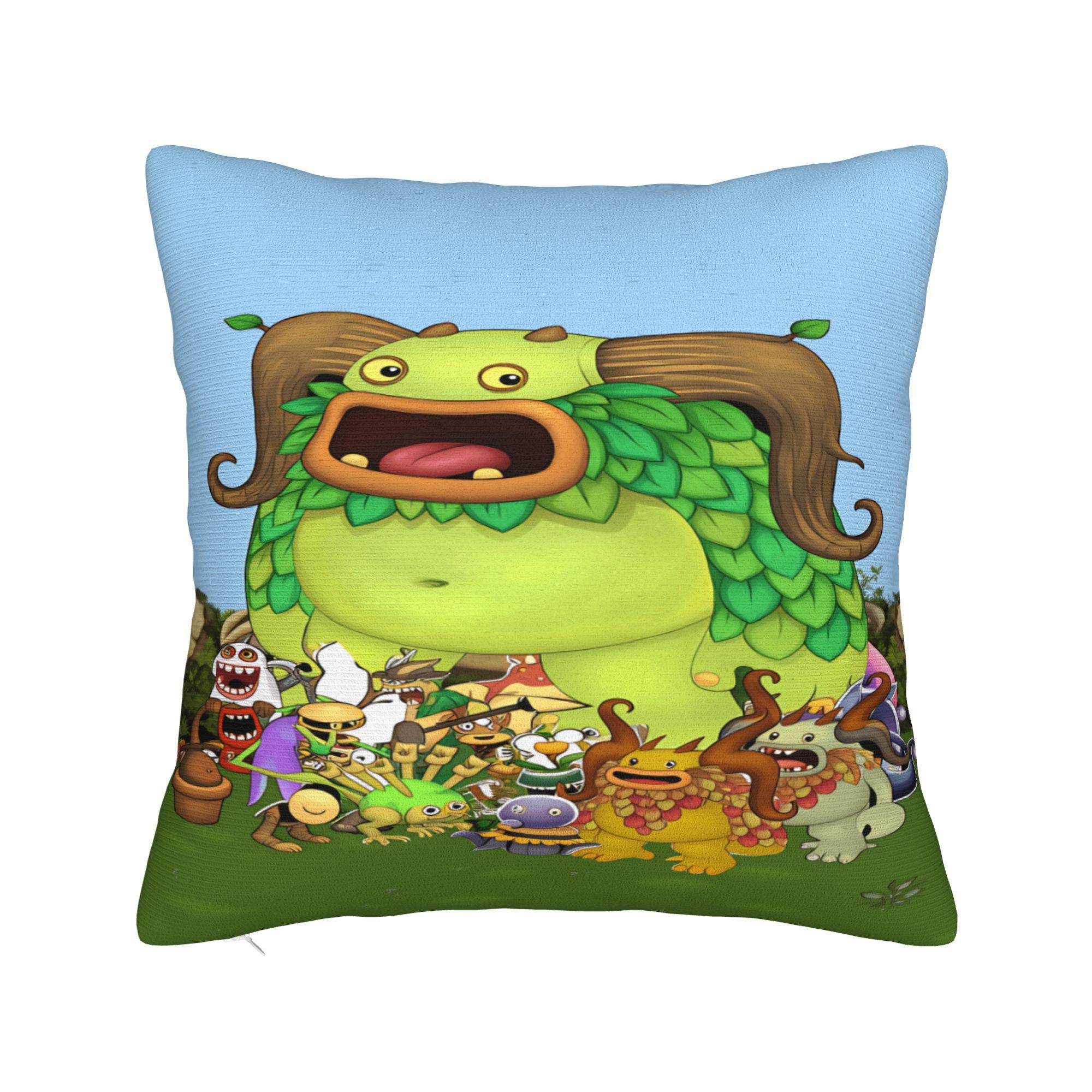 

Pillow Cover My S-Singings M-Monsters Cute Funny Pillow Case For Living Room Sofa Pillowcases 12x12Inch
