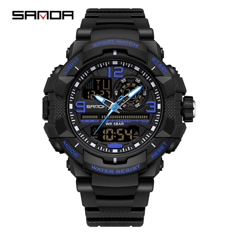 Orologio Sportivo Multifunzione Impermeabile Luminoso Sanda per Uomo e Donna