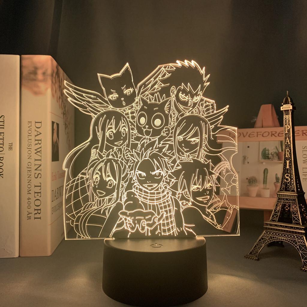 Night 3d Lights Boys Girls Fairy Tail Action Figure Fairy Lamp 16 Remote Colors