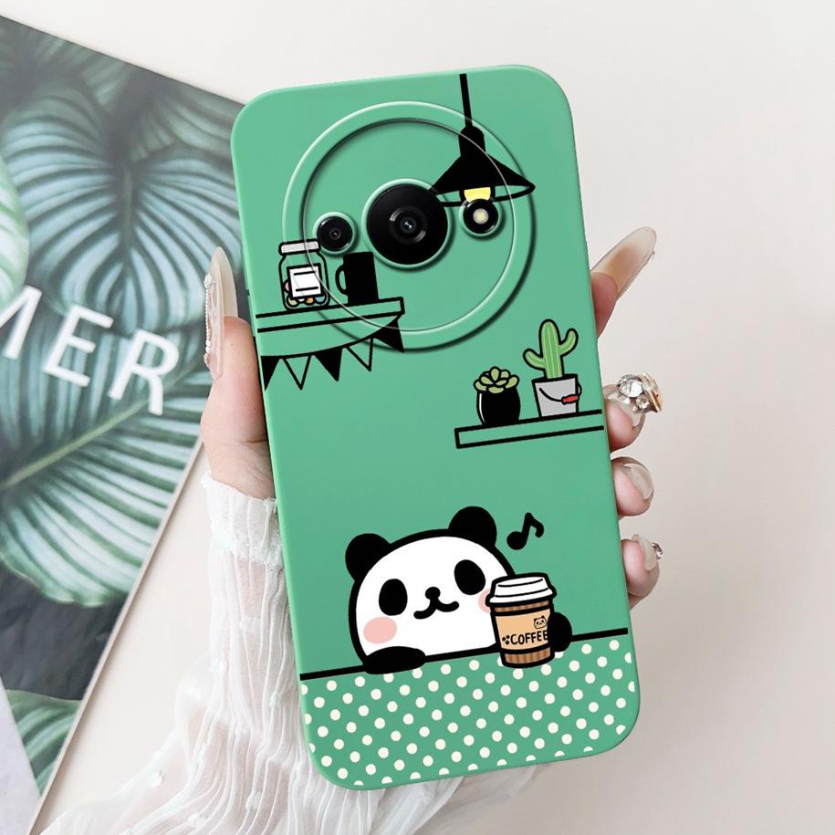 Für Xiaomi Redmi A3 Hülle 2024 Neue Mode Blume Quadratisch Silikon Kameraobjektiv Schutzabdeckung Für Xiaomi Poco C61 RedmiA3 Stoßstange