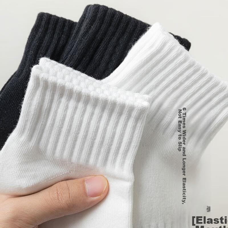 Men's Socks, 100% Pure Cotton, 10A And Odor-Resistant Short Socks, Breathable Solid Color Low-Cut Ankle Socks for Spring And Summer, 10 Pairs