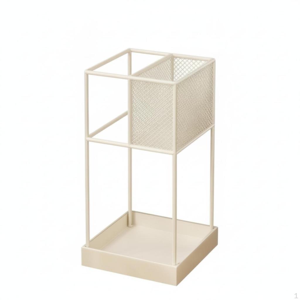Steel Parasol Holder | Ventilated Mesh Compartment, Organizer, Sturdy,