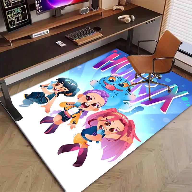 1pc KPop Demon Hunters4 Design Printed Area Rug Carpet for Bedroom Living Room Home Decor Rugs Mat Non Slip Mat Rug for Bedside