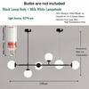 Modern Glass Ball Ceiling Chandelier for Table Dining Living Room Kitchen Island Pendant Lamp Home Decor Indoor Lighting Fixture