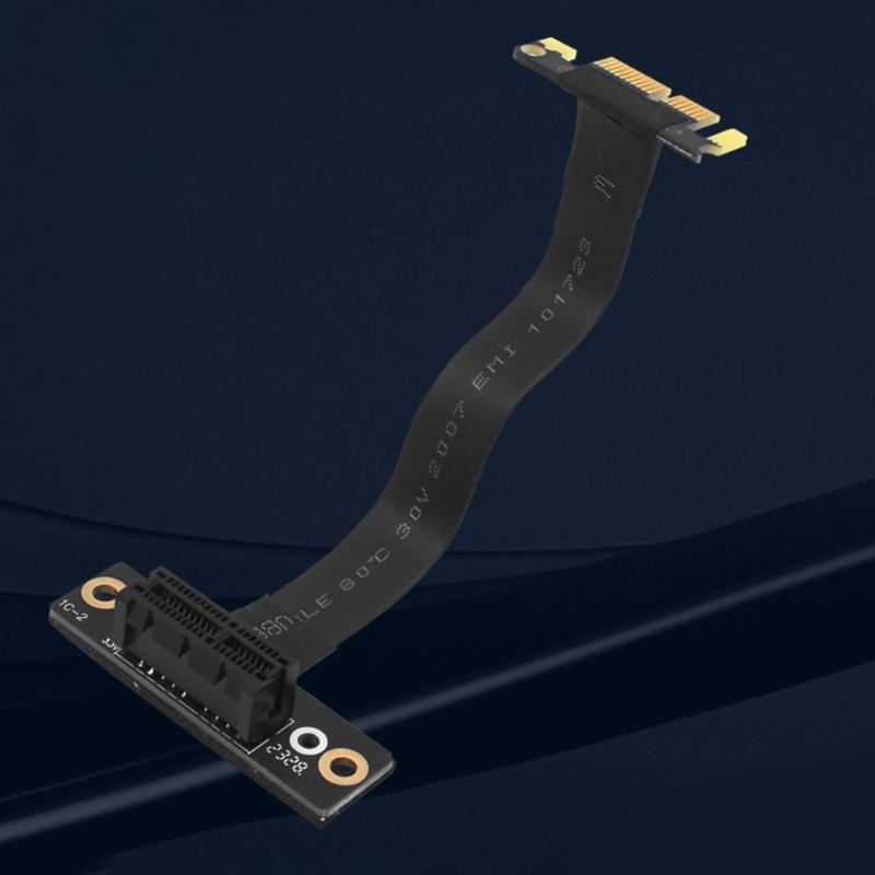 Fast Speed PCIE3.0 1x Extension Cable Supporting Full Bandwidth Data Transfer for Graphics Networking and Sound Cards
