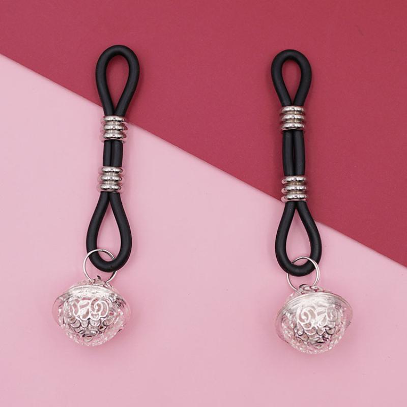Gold Silver Female Adjustable Metal Bells Nipple Clip Chest BDSM Small Bells Adult Fetish Flirting Flirting Couple Sex