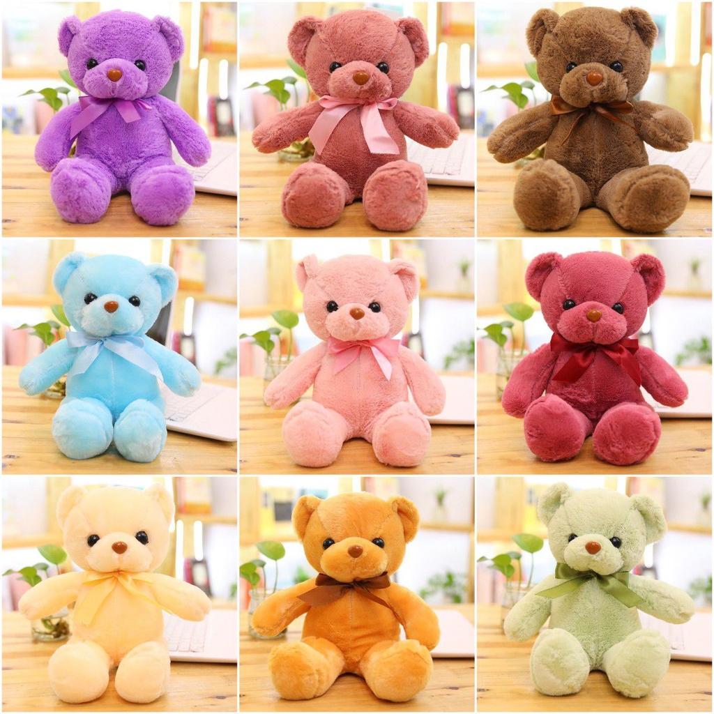 Soft And Skin-friendly 11.8-21.6 In Colored Teddy Bear Plush Perfect Gift For Kids And Home Decor