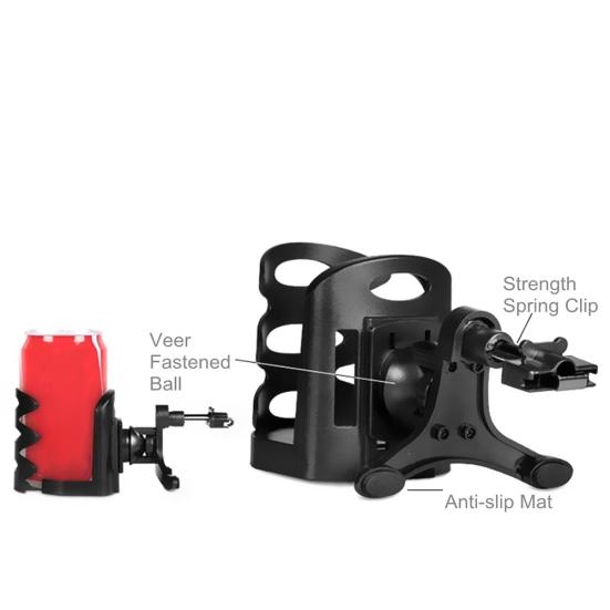 Uchwyt na butelkę z napojem do samochodu, odpowietrznik, wylot wody, klips do butelki