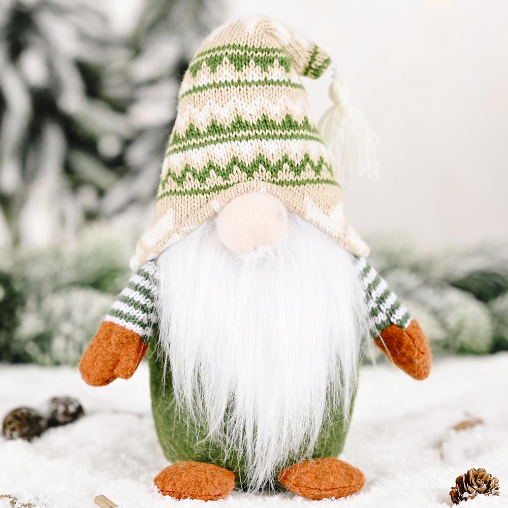 New Christmas Decorative Knitted Faceless Dolls - Creative Forest Ornaments