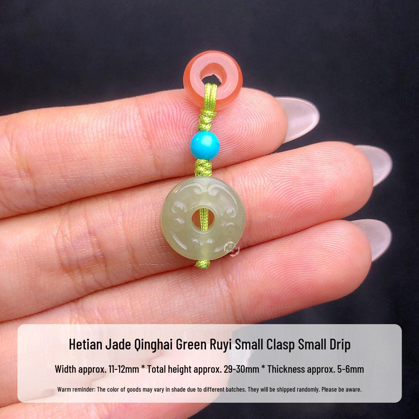 Hetian Jade Ruyi Lotus Bagua Cloud Spinner DIY Jewelry Accessories