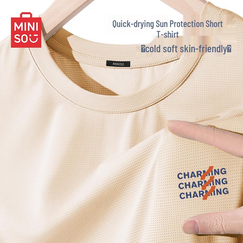MINISO Men s UPF50+ Quick-Dry Athletic T-Shirt L