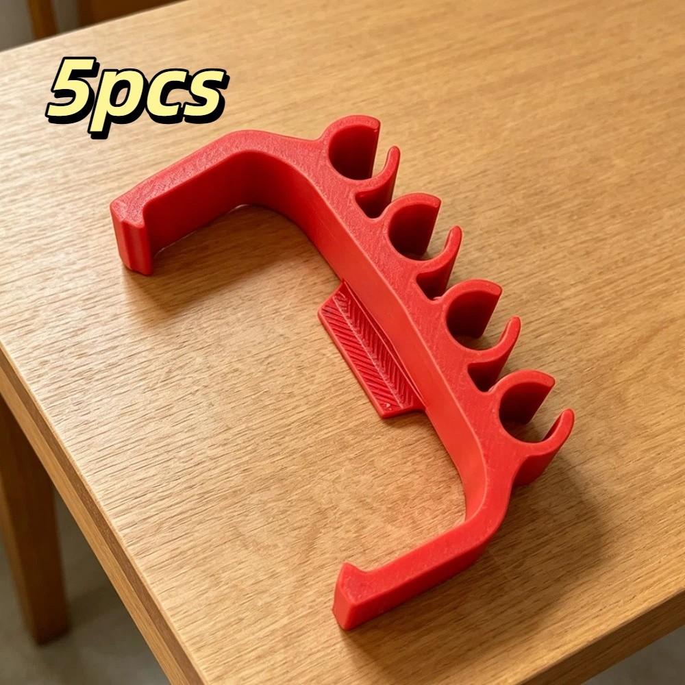 

5pcs 3D Printed Portable Bits Organizer Universal 4 Slots Bit Holder Tool Organization червоний