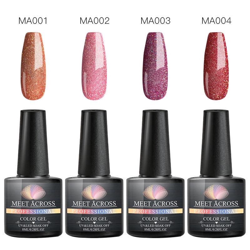 

4 шт. встречаются в весенних цветах, 7 мл гель-лак для ногтей, замачиваемый УФ-гель для дизайна ногтей