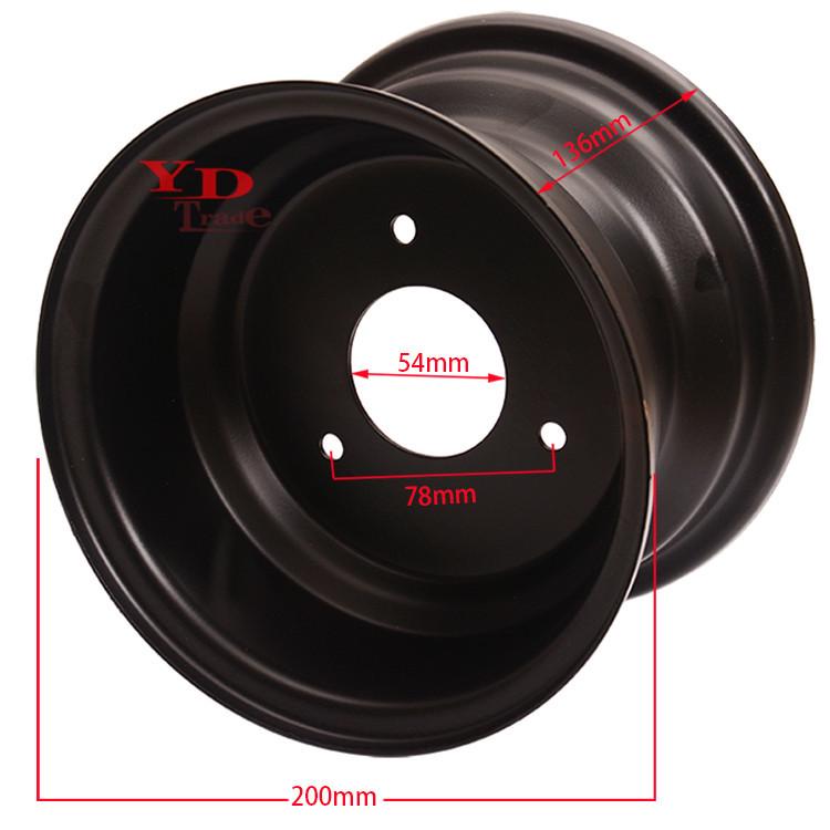 Dinosaur Steel Rims & Tires for Little Bull ATV (16x8-7 Inch, Three-Hole Hubs)