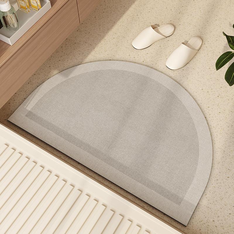 Halbkreisförmige Diatomeenerde-Fußmatten Weich Saugfähig Badezimmer-Fußmatten Rutschfest Eingangstür-Matten Hausdekoration