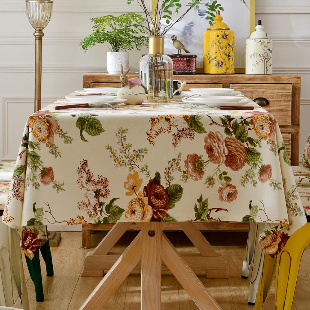 Reine Baumwolle Stoff Esstischdecke Leichter Luxus Kaffeetischdecke Ländlich Klein Frisch Tischdecke Hersteller Leichter Luxus Stil