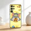 Funny T-TomS Cartoon JerryS Phone Case For Samsung S26,S25,24,23,22,30,21,10,9,Ultra,Plus,Lite,FE Soft Black Case