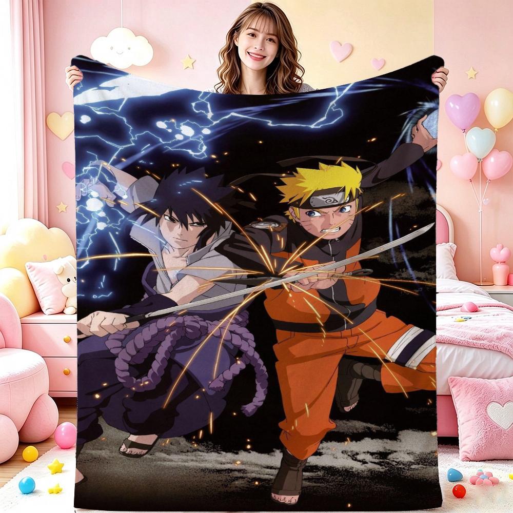 Naruto Unleashes Rasengan Theme Cute Flannel Blanket Skinfriendly Warm Fleece Blanket For Living Room Sofa Nap Home Decor Gift For Friends