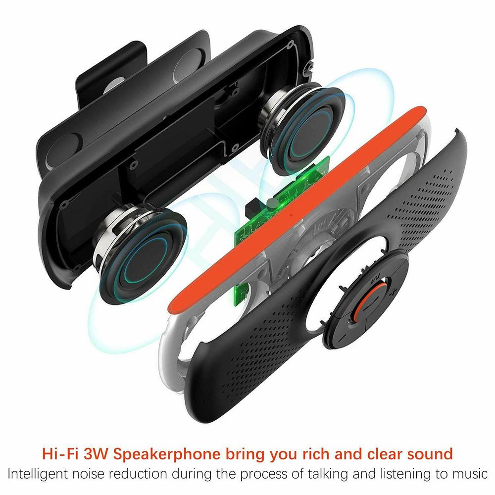Car Kit Handsfree Speakerphone Multipoint Sun Visor Speaker for Phone Smartphones Car Charger Hands Free Bluetooth-compatible