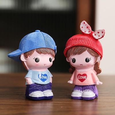 Creative Cartoon Couple Dolls: Exquisite Desktop and Car Ornaments, Home Decor Handicrafts