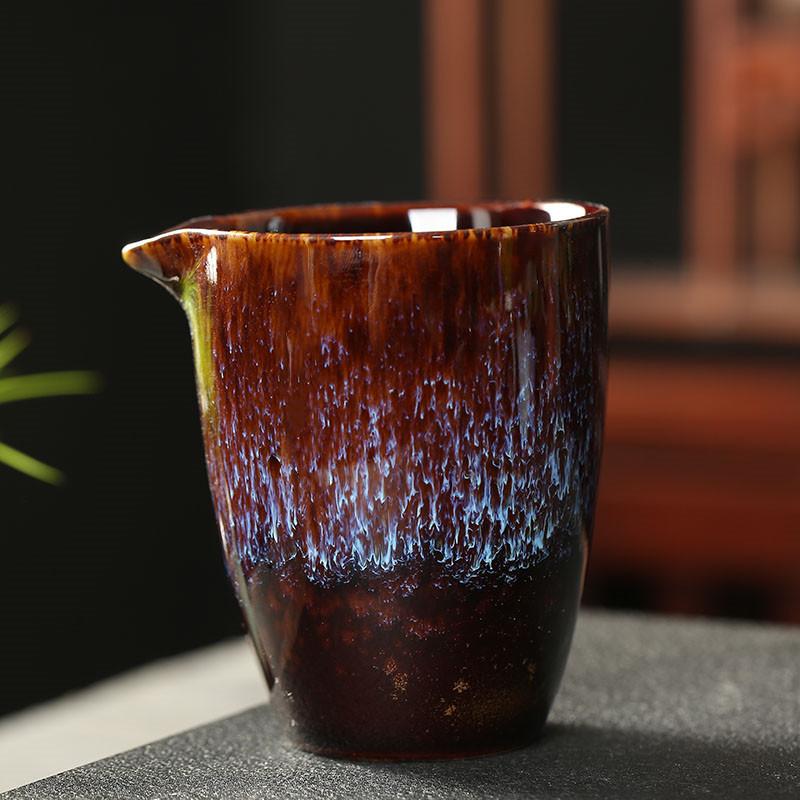 Japanese Ceramic TeaCup Kiln Transformation Fair Cup Chahai Chinese Home Decoration Heat-resistant Kung Fu Tea Accessories New