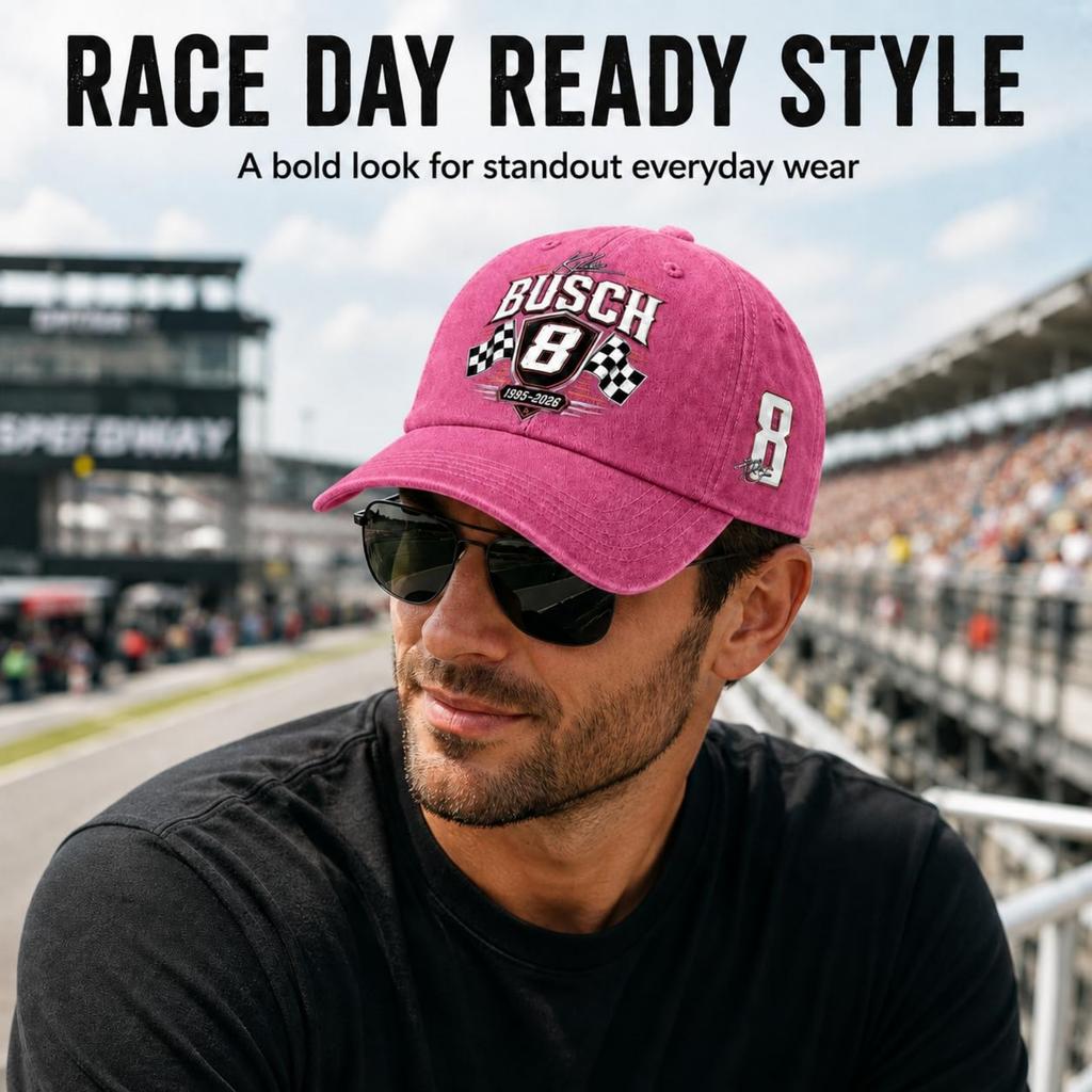 Adjustable Racing Cap Unisex Motorsport Hat with Embroidered Number and Checkered Flags Design Small Racing Gift Hat