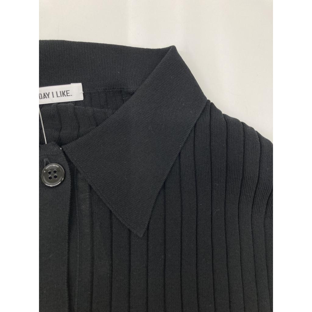 EVERY DAY I LIKE 23 Years Black Ribbed Knit Tops F blackUsed