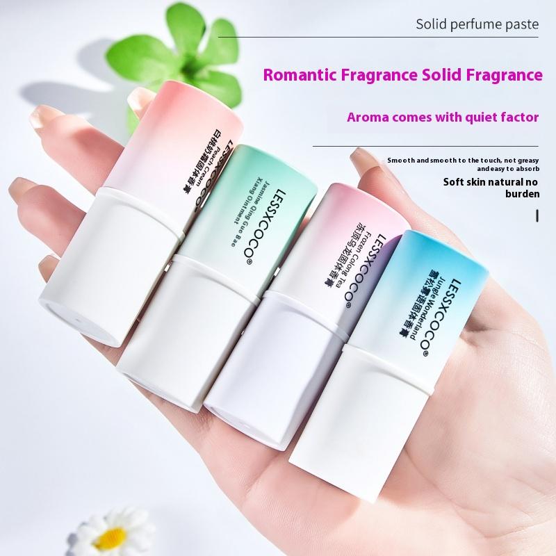 Stałe perfumy Biała brzoskwinia Oolong Jaśmin Cedr Lekki zapach Damskie kompaktowe przenośne perfumy