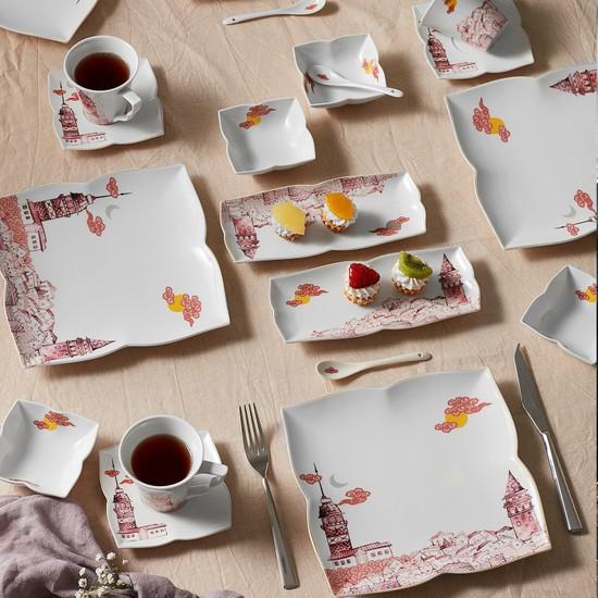 

Karaca Sevda Фарфоровый набор для завтрака/сервировки из 32 предметов на 6 человек