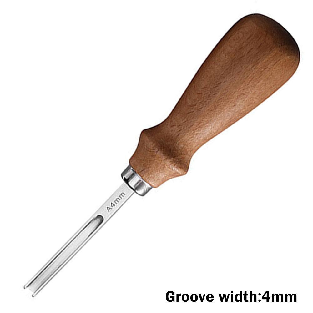 Craft Edge Beveler Leather Skiving Tool Cutting DIY Handmade Skiving Beveling 10mm 6mm Groove 4mm Stainless Steel