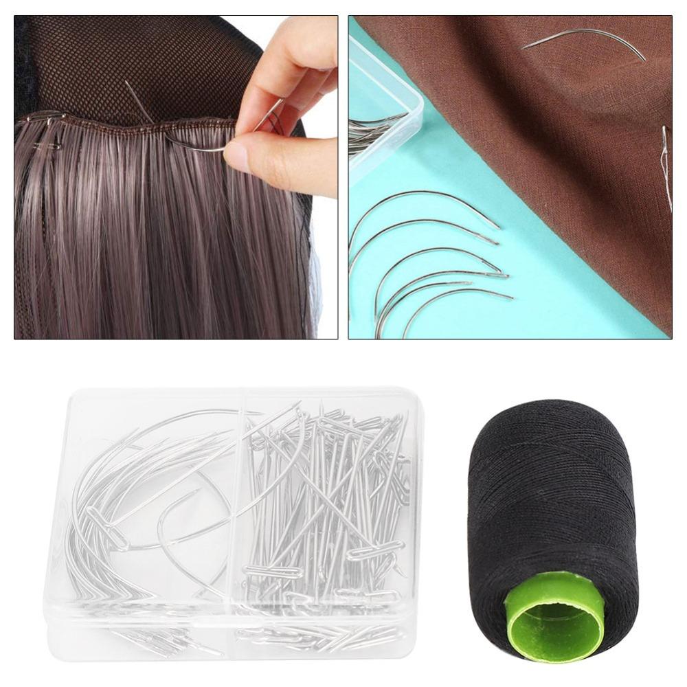 71pcs Plated Steel Wire C Curved Needles Set Handmade Leather Craft Needles For Leather Craft